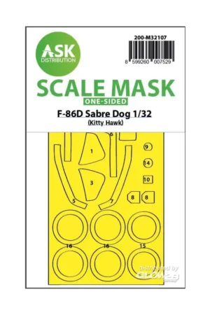 F-86D Sabre Dog one-sided express fit mask for Kitty Hawk Seizoensaanbieding