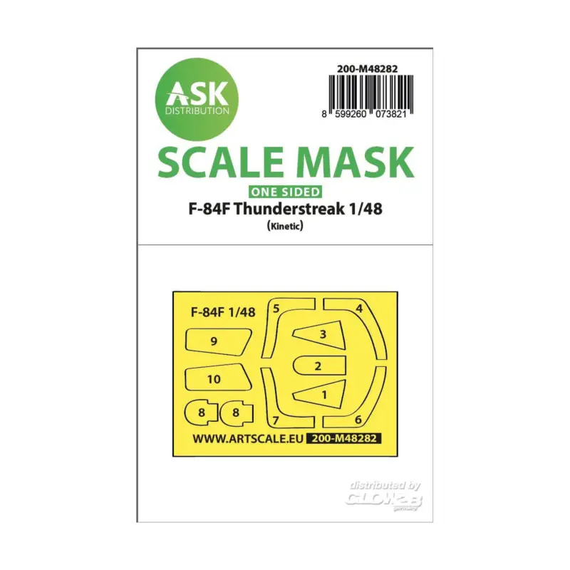 F-84F Thunderstreake one-sided express fit mask for Kinetic Laatste Versie
