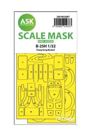 Uitverkoop B-25H Mitchell one-sided mask for HK Models