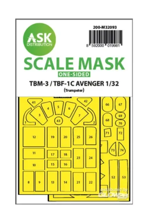 TBM-3/TBF-1C one-sided express fit mask for Trumpeter Gecertificeerd