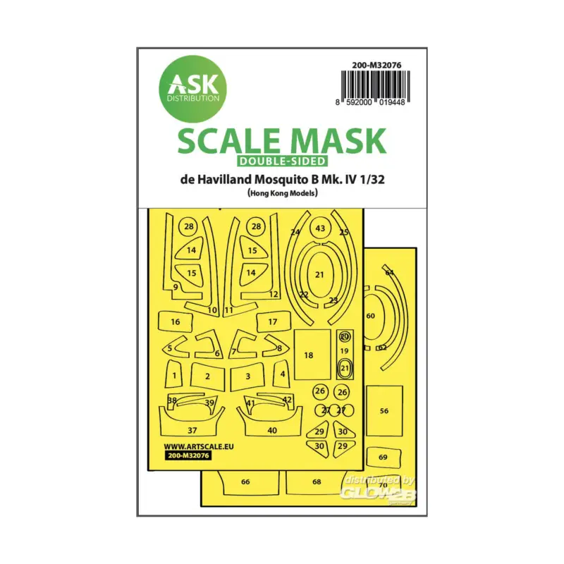 Speciale Aanbieding Mosquito B Mk.IV double-sided fit mask for HK Models