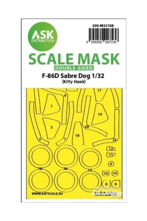 F-86D Sabre Dog double-sided express fit mask for Kitty Hawk Nu Kopen
