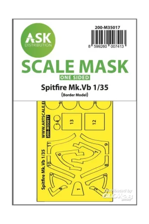 Spitfire Mk.Vb one-sided express fit painting mask for Border Model Beste Prijs