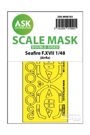 Seafire F.XVII double-sided fit and self adhesive express mask for Airfix Fabrieksprijs