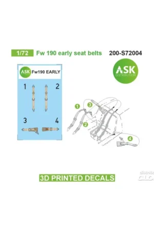 Actieprijs Fw 190 early seat belts - 3D printed decals by ASK
