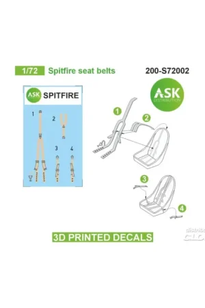 Superprijs Spitfire seat belts - 3D printed decals by ASK