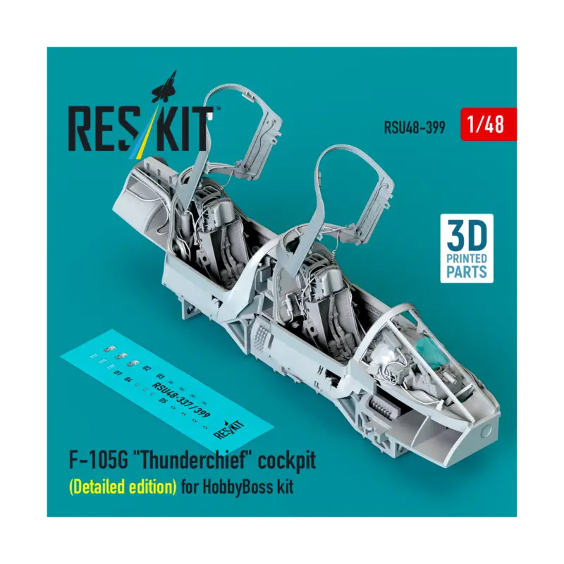 Republic F-105G Thunderchief cockpit (Detailed edition) for HobbyBoss kit (3D Printed) Korting