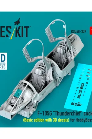 Republic F-105G Thunderchief cockpit (Basic edition with 3D decals) (designed to be used with Hobby Boss kits) (3D Printed) Korting