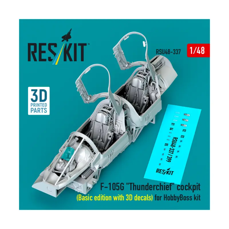 Republic F-105G Thunderchief cockpit (Basic edition with 3D decals) (designed to be used with Hobby Boss kits) (3D Printed) Korting