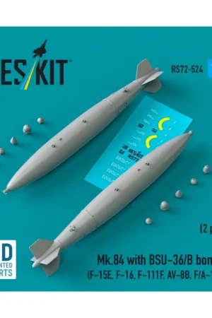 Superprijs Mk.84 with BSU-36/B bombs (2 pcs) (McDonnell F-15E, F-16, F-111F, AV-8B, F/A-18D) (3D-Printed)