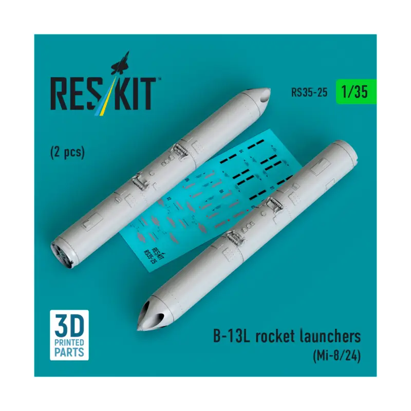 Speciale Aanbieding B-13L rocket launchers (2 pcs) (Mil Mi-8/Mi-24) (3D-Printed)