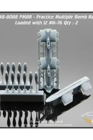 Dagaanbieding PMBR (practice multiple bomb rack) Loaded with Mk-76 (2) 3D Resin