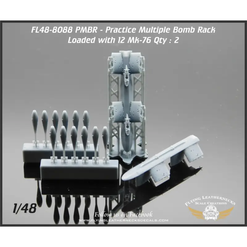 Dagaanbieding PMBR (practice multiple bomb rack) Loaded with Mk-76 (2) 3D Resin