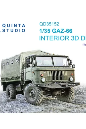 Nieuw GAZ-66 3D-Printed & coloured Interior on decal paper (Zvezda)