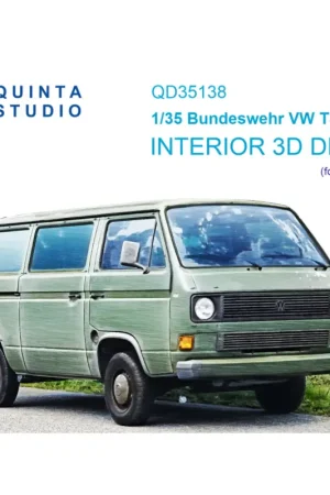 Seizoensaanbieding Bundeswehr VW T3 Family 3D-Printed & coloured Interior on decal paper (Takom)