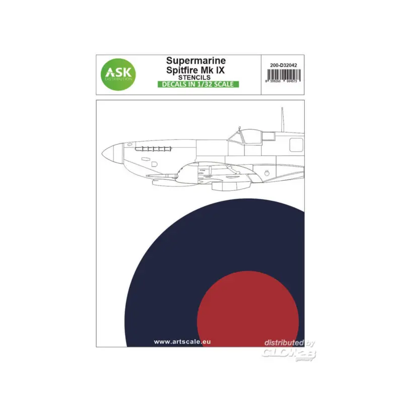 Uitverkoop Decal Spitfire Mk.IX - stencils