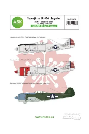 Koopje Decal Nakajima Ki-84 Hayate (Frank) part 8 - Captured by US Army Air Force