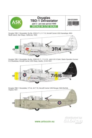 Hete Deal Decal Douglas TBD-1 Devastator part 3 - pre-war period 1940