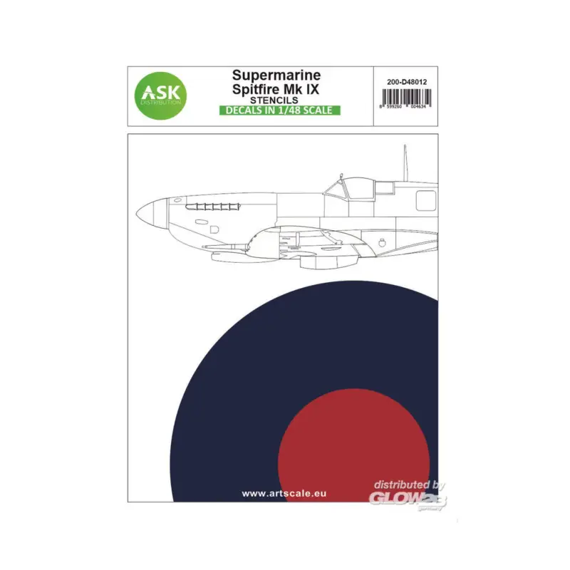 Gratis Retour Decal Spitfire Mk.IX - stencils