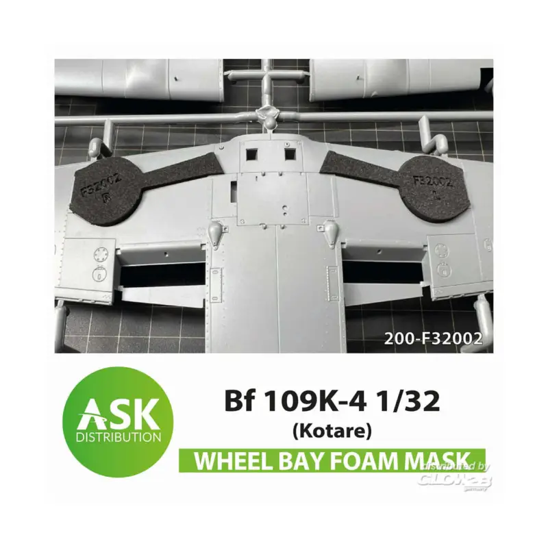 Decal Bf 109K-4 Wheel bays - FOAM flexibel express fit mask for Kotare Alleen Vandaag