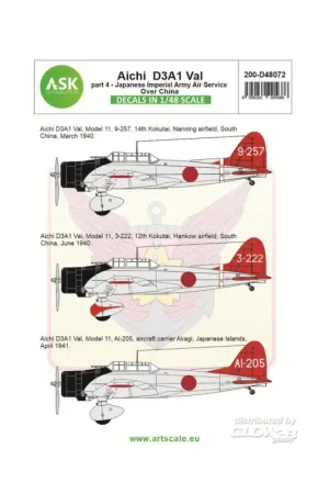 Decal Aichi D3A1 Val part 4 - Imperial Japanese Army Air Service over China Laatste Kans