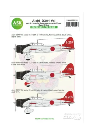 Nu Kopen Decal Aichi D3A1 Val part 4 - Imperial Japanese Army Air Force over China