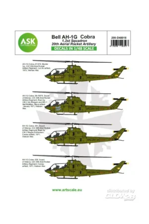 Hete Deal Decal Bell AH-1G Cobra 20th Aerial Rocket artilery - part 1