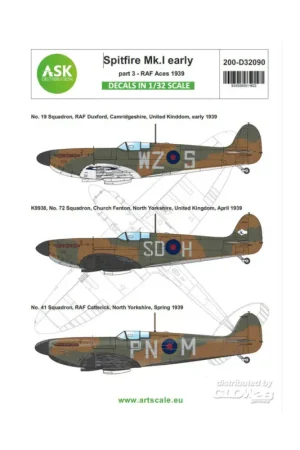 Express Levering Decal Spitfire Mk.I early part 2 - RAF aces 1938 / 1939