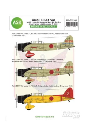 Voordeelprijs Decal Aichi D3A1 Val part 2 - Pearl harbor raid, 7. December 1941