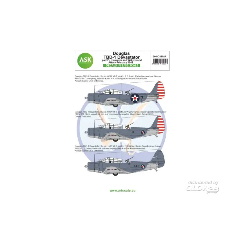 Decal Douglas TBD-1 Devastator part 2 - Kwajalein and Wake Island Attack, February 1942 Goedkoop