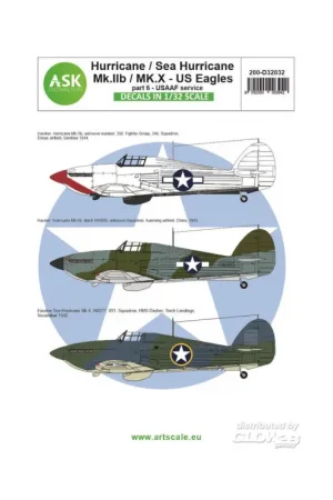Laatste Versie Decal Hawker Hurricane Mk.IIB / Mk.X part 6 - US Eagles
