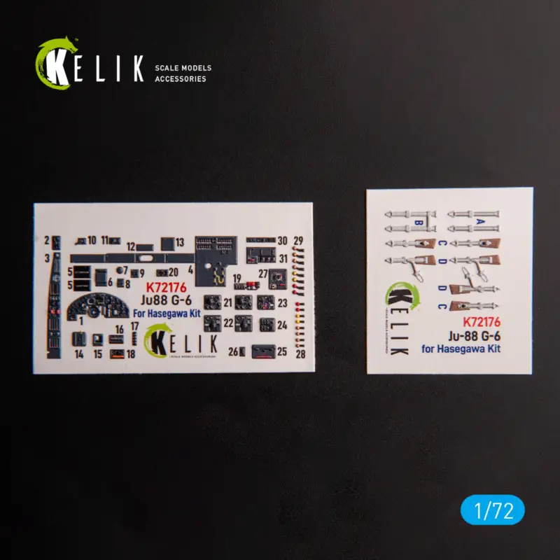 Junkers Ju-88G-6 - interior 3D decals for Hasegawa kit Koopje