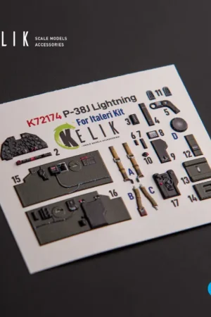 Lockheed Р-38J 'Lightning' - interior 3D decals for Italeri/Academy Weekendaanbieding