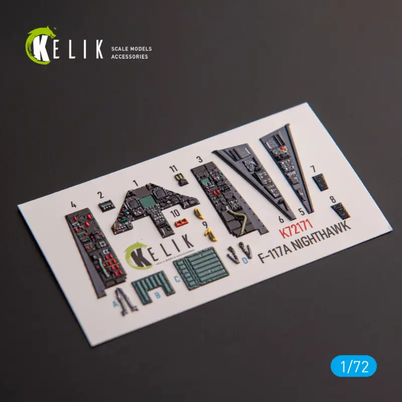 Exclusieve Aanbieding Lockheed F-117A NIGHTHAWK - interior 3D decals for Academy kit