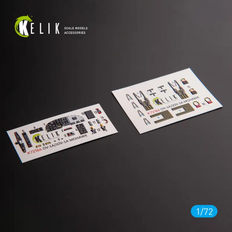 Laatste Versie OV-1A/JOV-1A MOHAWK - interior 3D decals for ClearProp kit