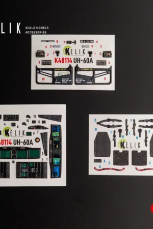 Nieuw Sikorsky UH-60A Black Hawk - Type 2 ' Defence Intelligence of Ukraine' interior 3D decals for ICM kit