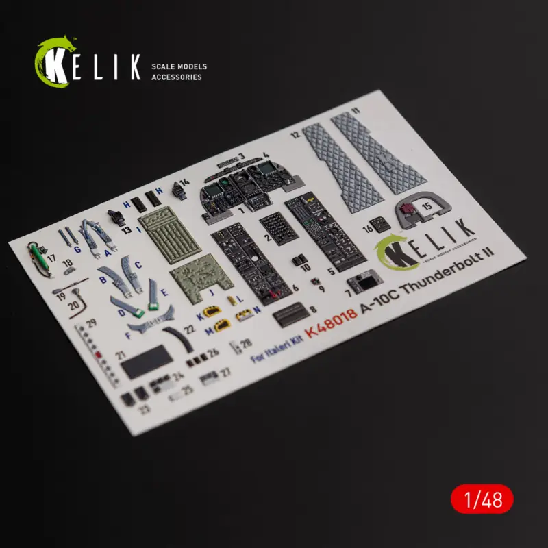 A-10C 'Thunderbolt II' interior 3D decals for Italeri kit Premium