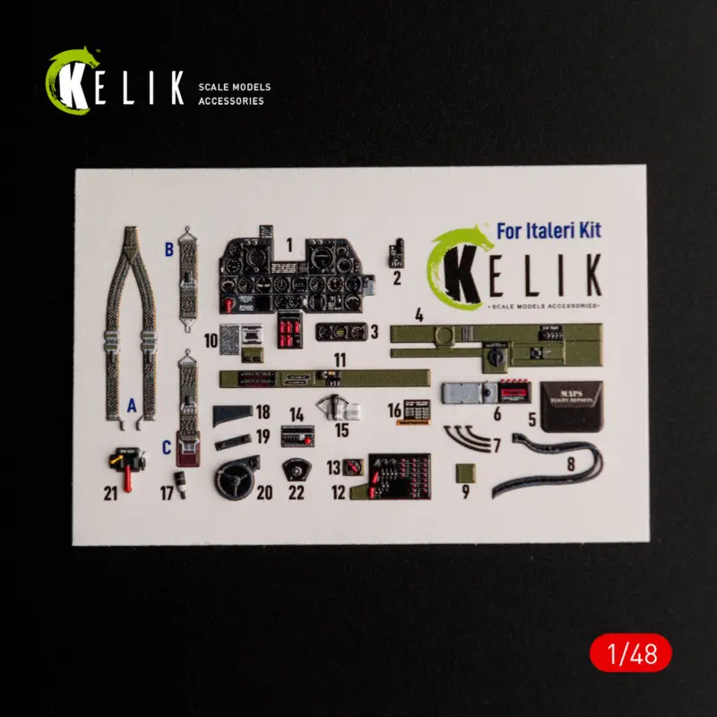 Republic Р-47D 'Thunderbolt' interior 3D decals for Italeri/Academy kit Aanbieding