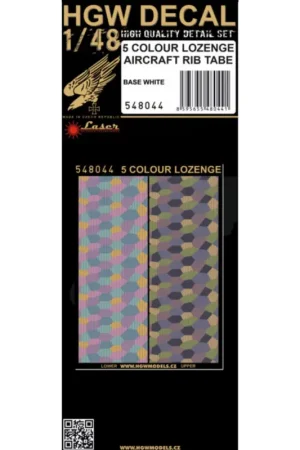 Fabrieksprijs COLOUR LOZENGE - AIRCRAFT RIB TAPES 5 color lozenge decals for WWI aircrafts in 1/48 scale. For more realistic look colors were