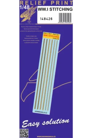 Superprijs Decal WWI STITCHING - RELIEF PRINT Brand new HGW relief print set in 1/48 scale. No carrier film! Simply soak the seatbelts in t