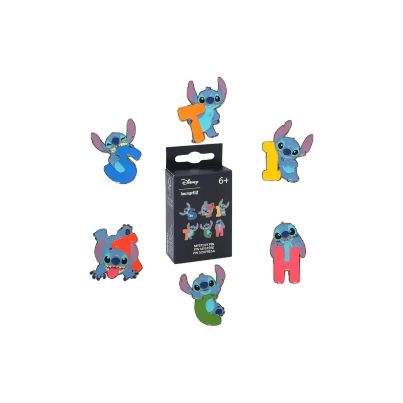 Disney Mystery Box Pins Stitch Letters And Poses asst 12pcs Finale Uitverkoop