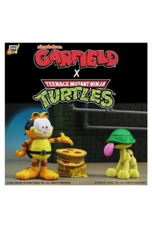 Hete Deal Garfield X Tmnt Garfello And Sidekick Odie Af 2 -pack Figuurtje