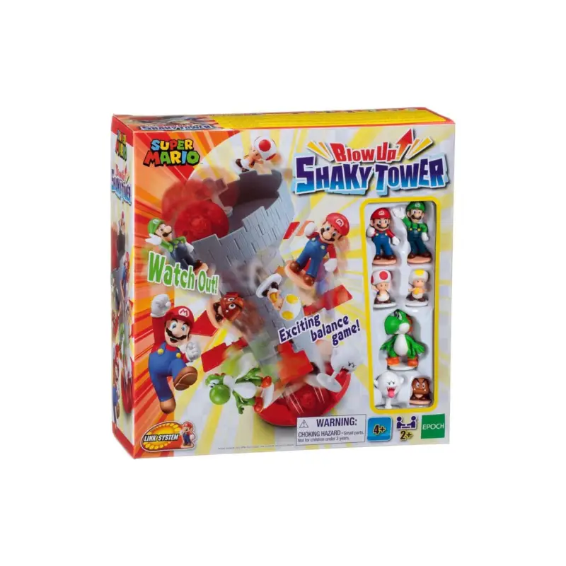 Super Mario game Blow Up! Shaky Tower Bordspel Op = Op