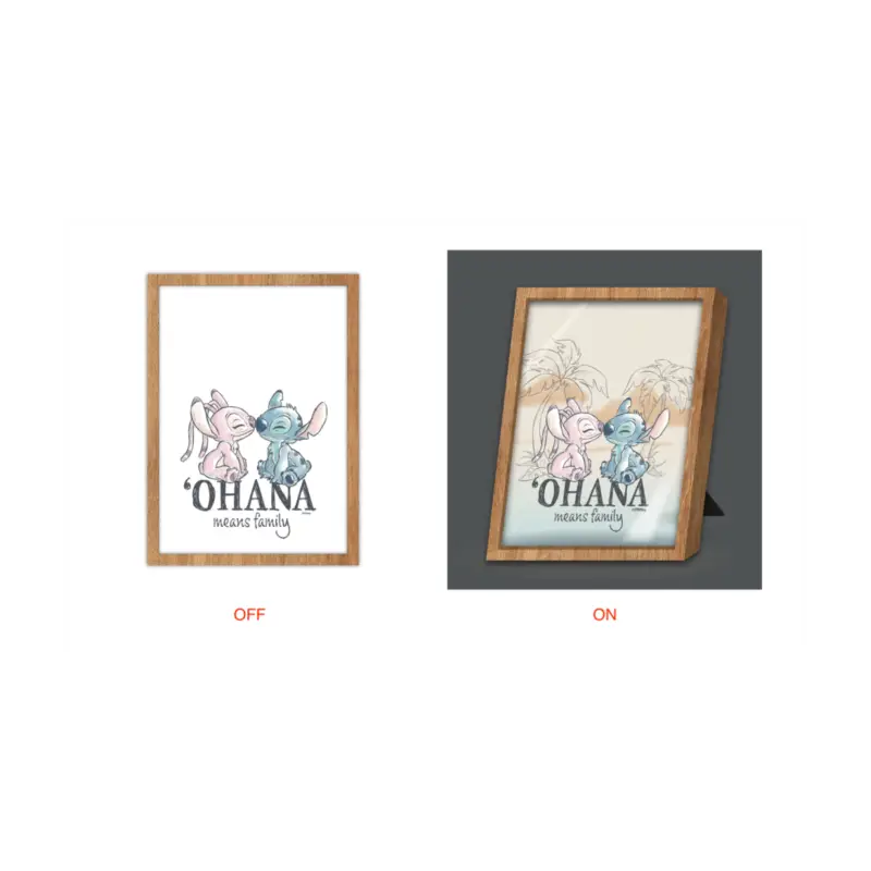 Betaalbaar STITCH & ANGEL - Ohana means Family - Light Frame