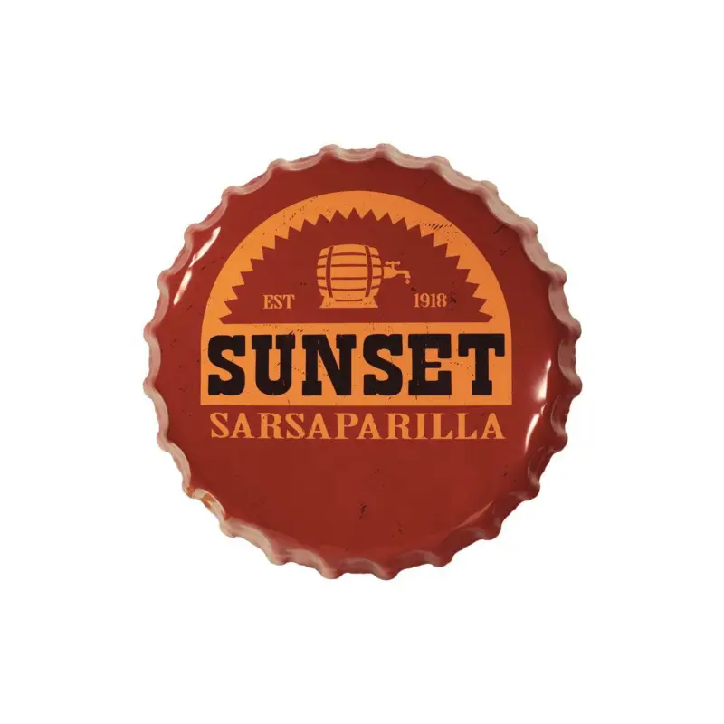 Fallout metal sign Sunset Sarsaparilla Bottle Cap Speciale Aanbieding