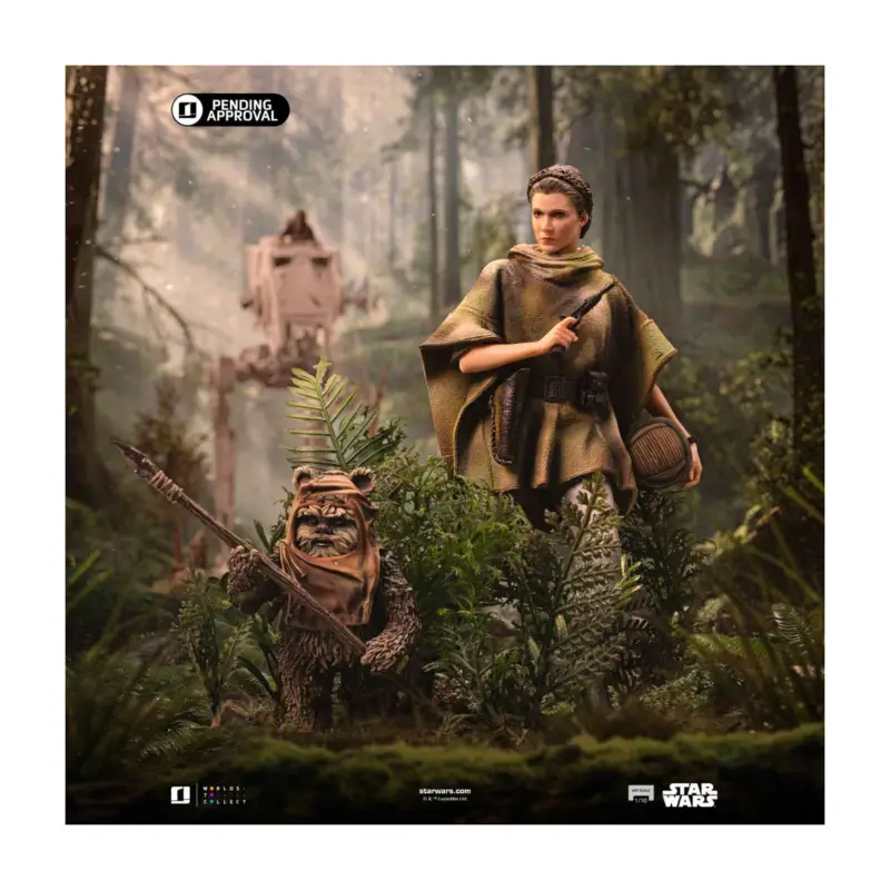 Lage Kosten Star Wars Episode 6 - Leia And Wicket 1/10 Statue Figuurtje