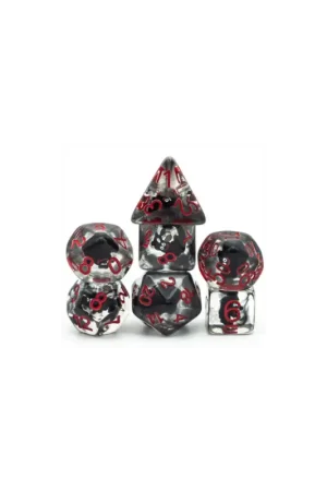 Gereduceerde Prijs Set of 7 resin dice, Insert range - in box - Bat