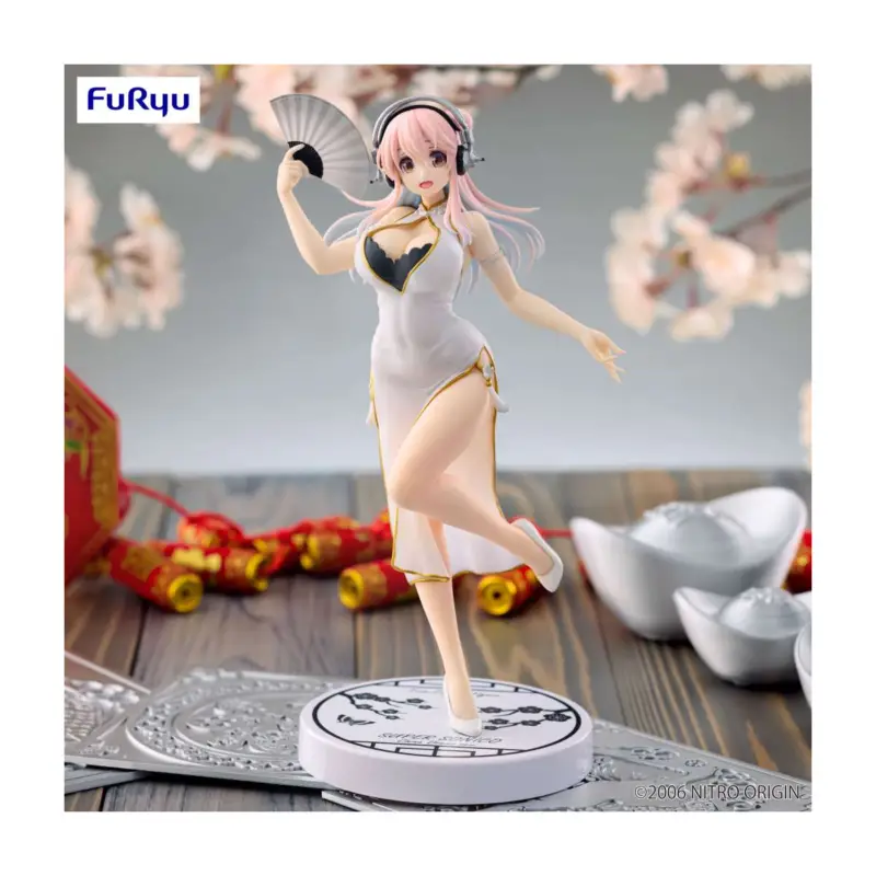 Super Sonico - White China Dress Trio-try-it Fig Figuurtje Flitsaanbieding