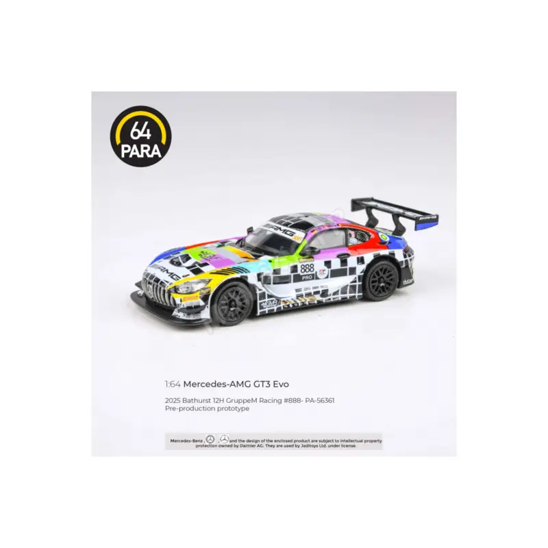 Express Levering Mercedes-benz amg gt3 888 gruppe m racing 12h de bathurst 2025 (lhd) Miniatuur