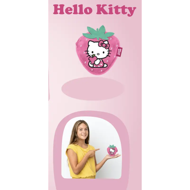 Veilige Betaling HELLO KITTY - Strawberry - Furry Coin Purse '12x11x2cm'